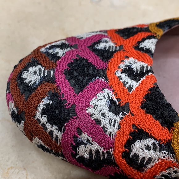 MISSONI FLATS IN CALF LEATHER W/FABRIC UPPER GORGEOUS COLORWAY/PRINT SIZE 38/8 - Picture 9 of 14